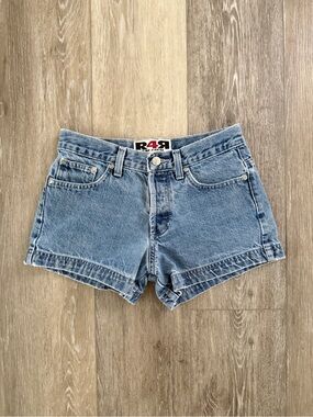 2000s Vintage Y2K R4R Rave 4 Real Low Rise Denim Micro Shorts